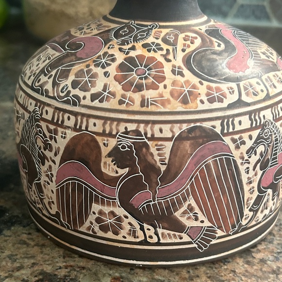 Handcrafted Ceramic Pitcher with Intricate Design - Picture 8 of 10